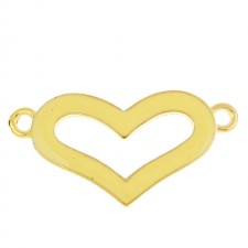 Metaal hangers / tussenzetsels  - Hartje Geel / goud